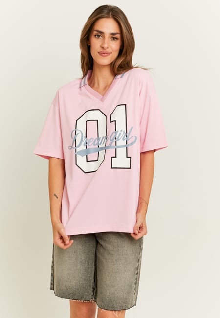 TALLY WEiJL, Pinkes Fußball-T-Shirt for Women