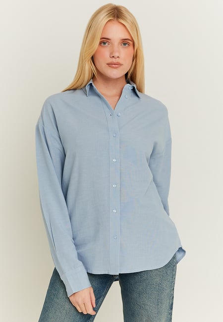 TALLY WEiJL, Chemise Toucher Lin Bleu Clair for Women