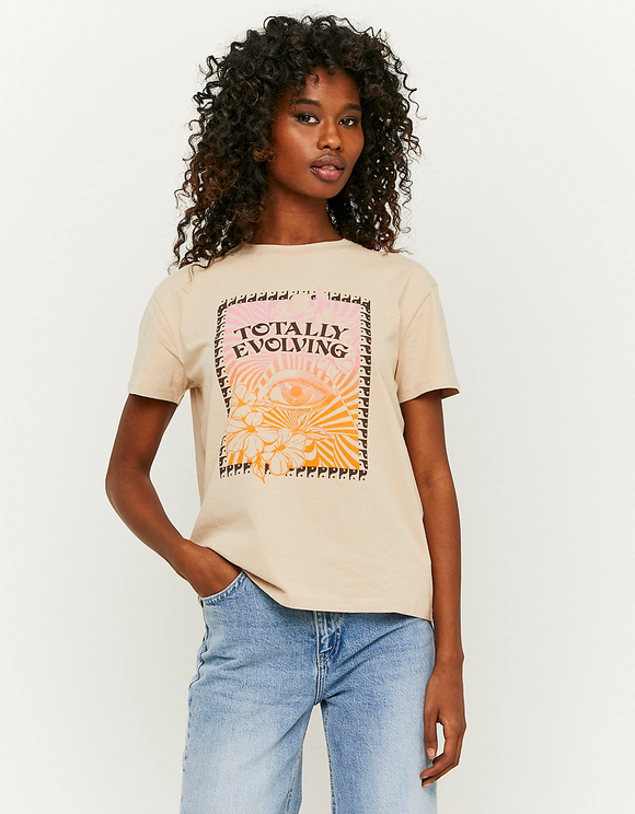 Tally Weijl T-shirt Cropped Con Stampa College