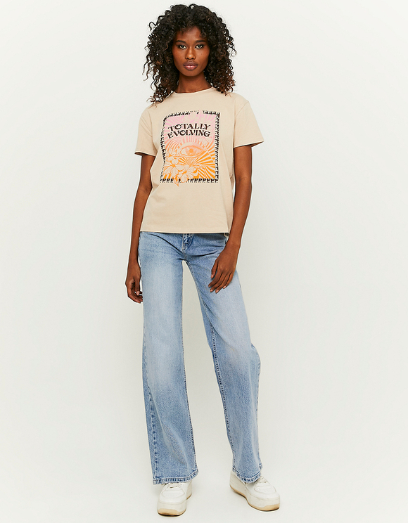 Tally Weijl T-shirt Cropped Con Stampa College