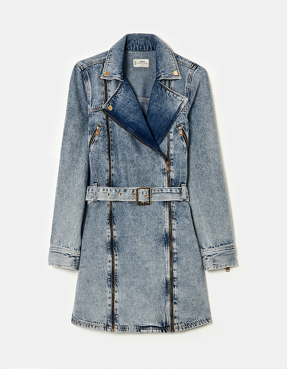 denim biker dress