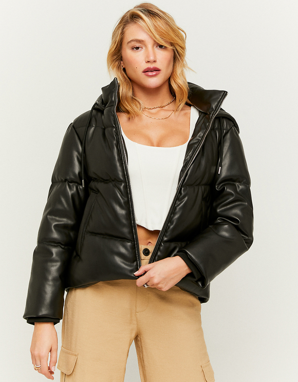 Black Faux leather Jacket | TALLY WEiJL Online Shop