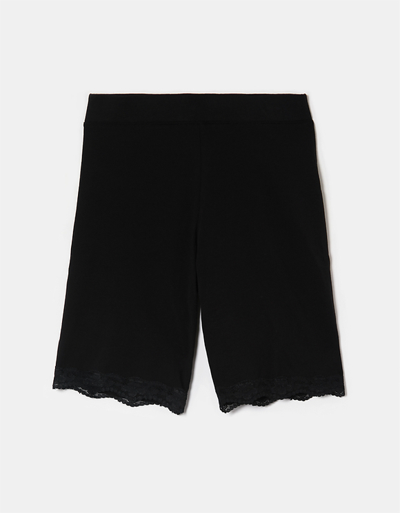 black lace cycling shorts