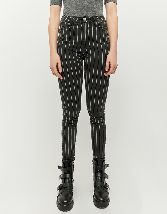 pinstripe high waisted pants