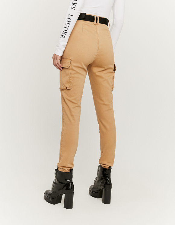 cargo jumpsuit beige