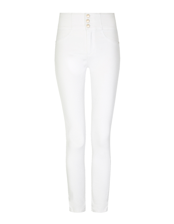 high waisted white skinny trousers
