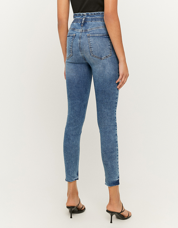 high waisted skinny paperbag jeans