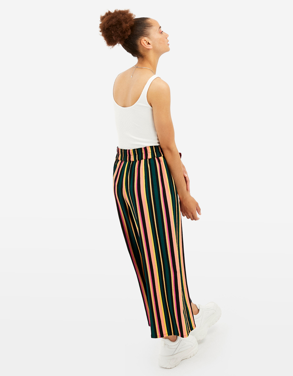 striped culotte pants