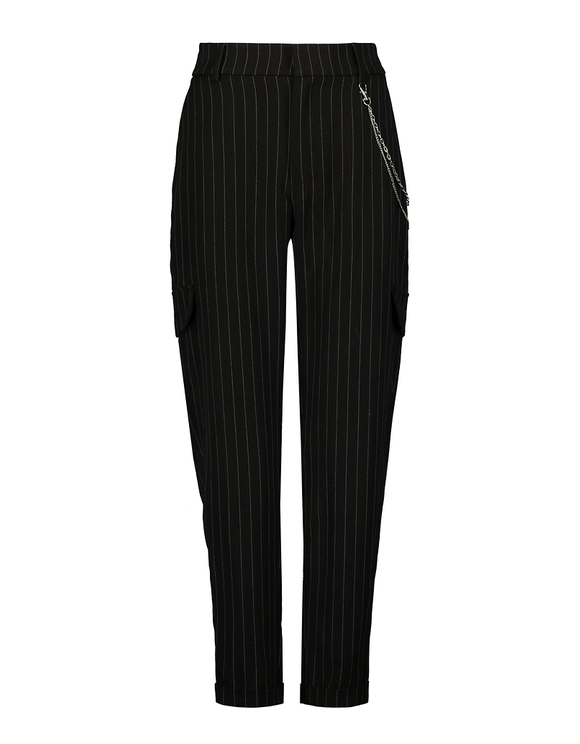 pinstripe cargo trousers