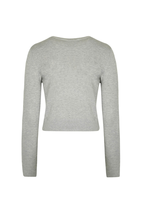 cropped jumper grey