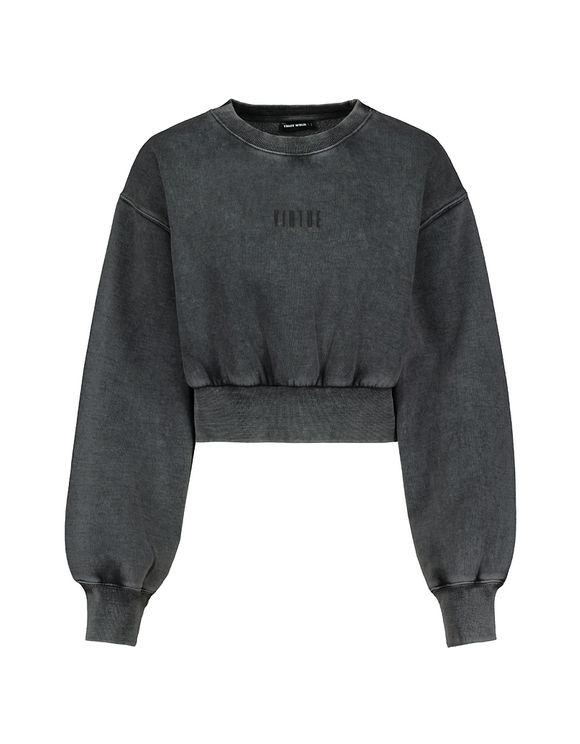 Acid Wash Cropped Sweatshirt | TALLY WEiJL Online Shop