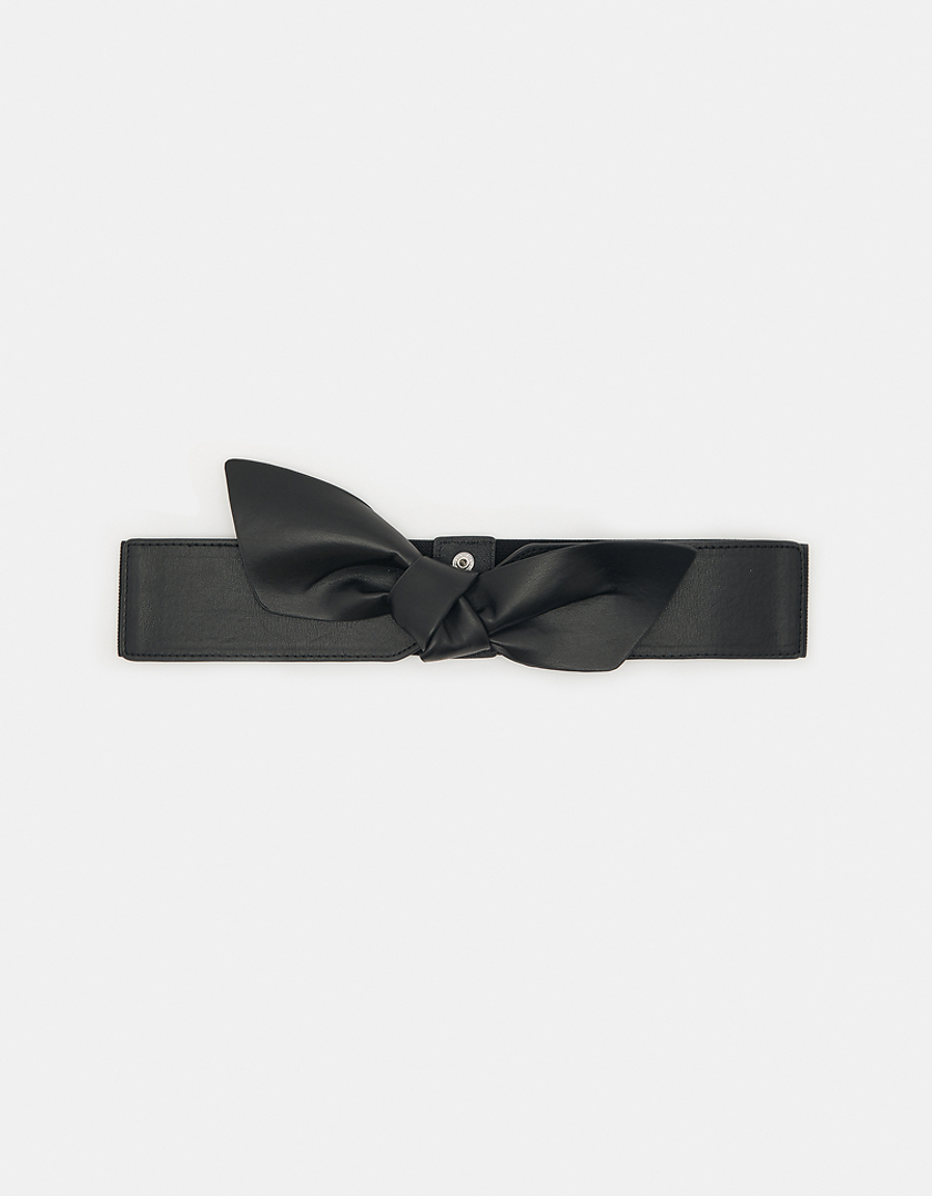 TALLY WEiJL, Black Elastic Belt with Bow for Women