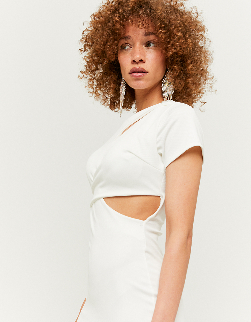 TALLY WEiJL, Robe Courte Blanche à Découpe for Women