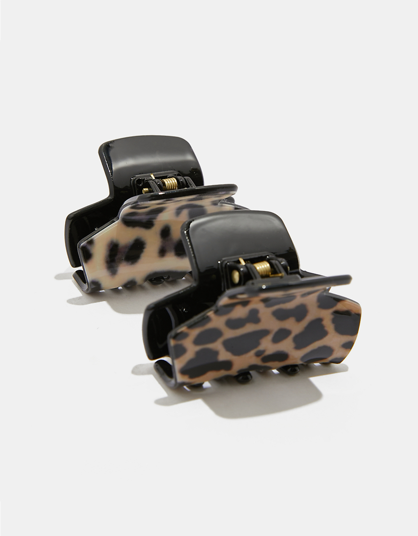 TALLY WEiJL, Set di 2 Pinze per Capelli con Stampa Leopardata for Women