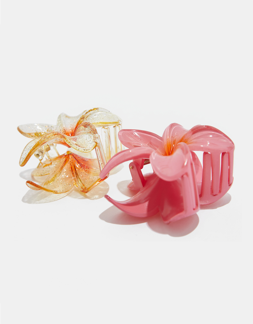 TALLY WEiJL, Pack of 2 Floral Hair Claws for Women