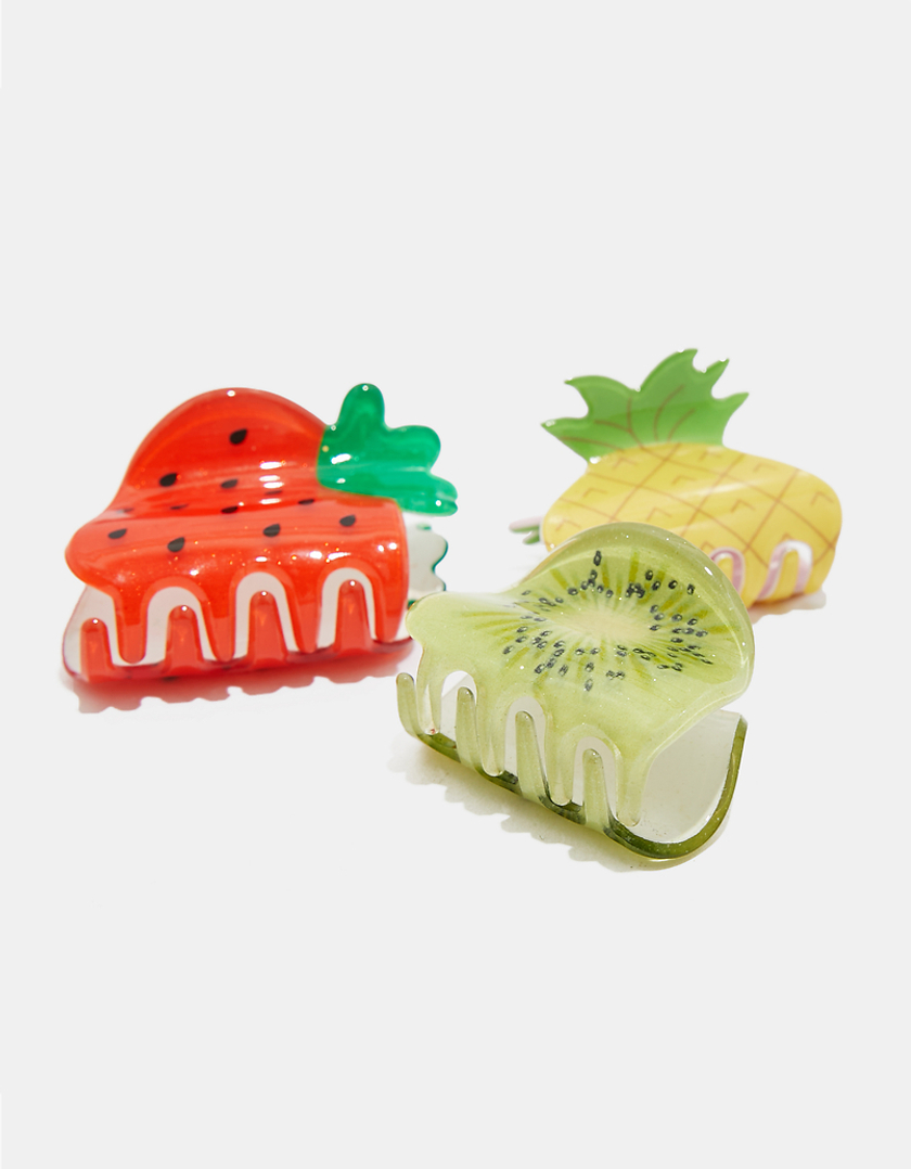 TALLY WEiJL, Pack of 3 Fruit Hair Claws for Women