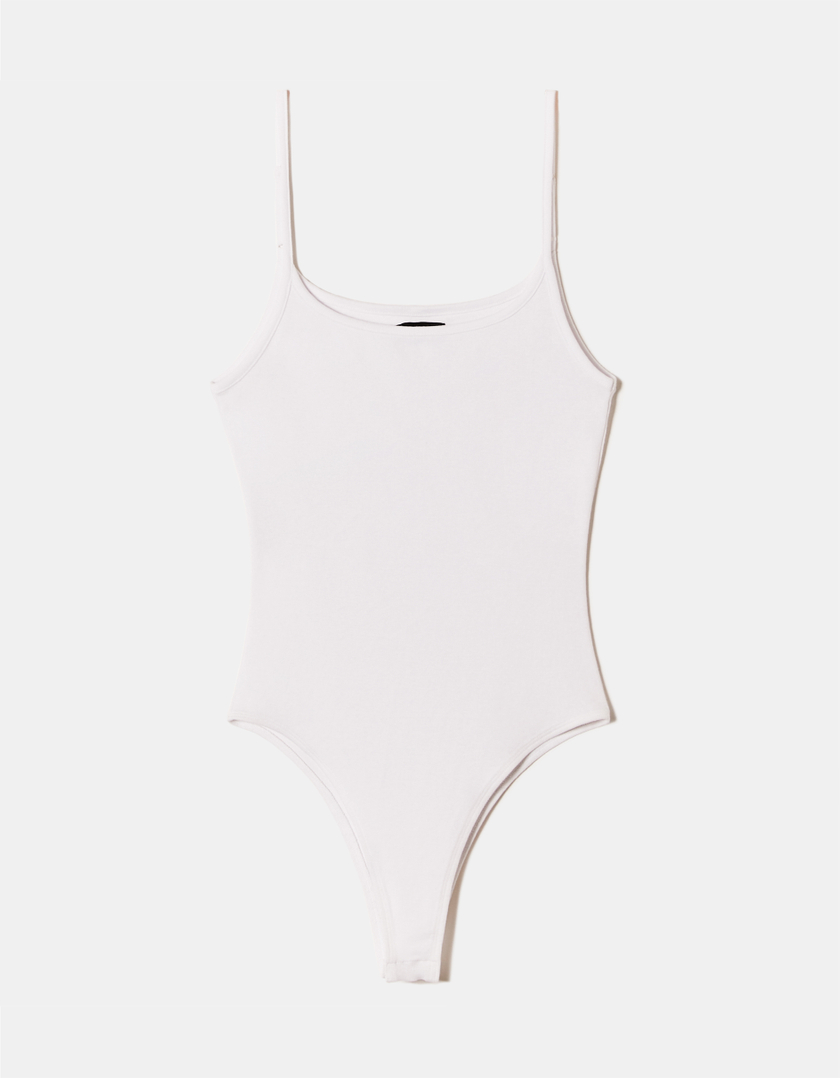 TALLY WEiJL, White Basic Bodysuit for Women