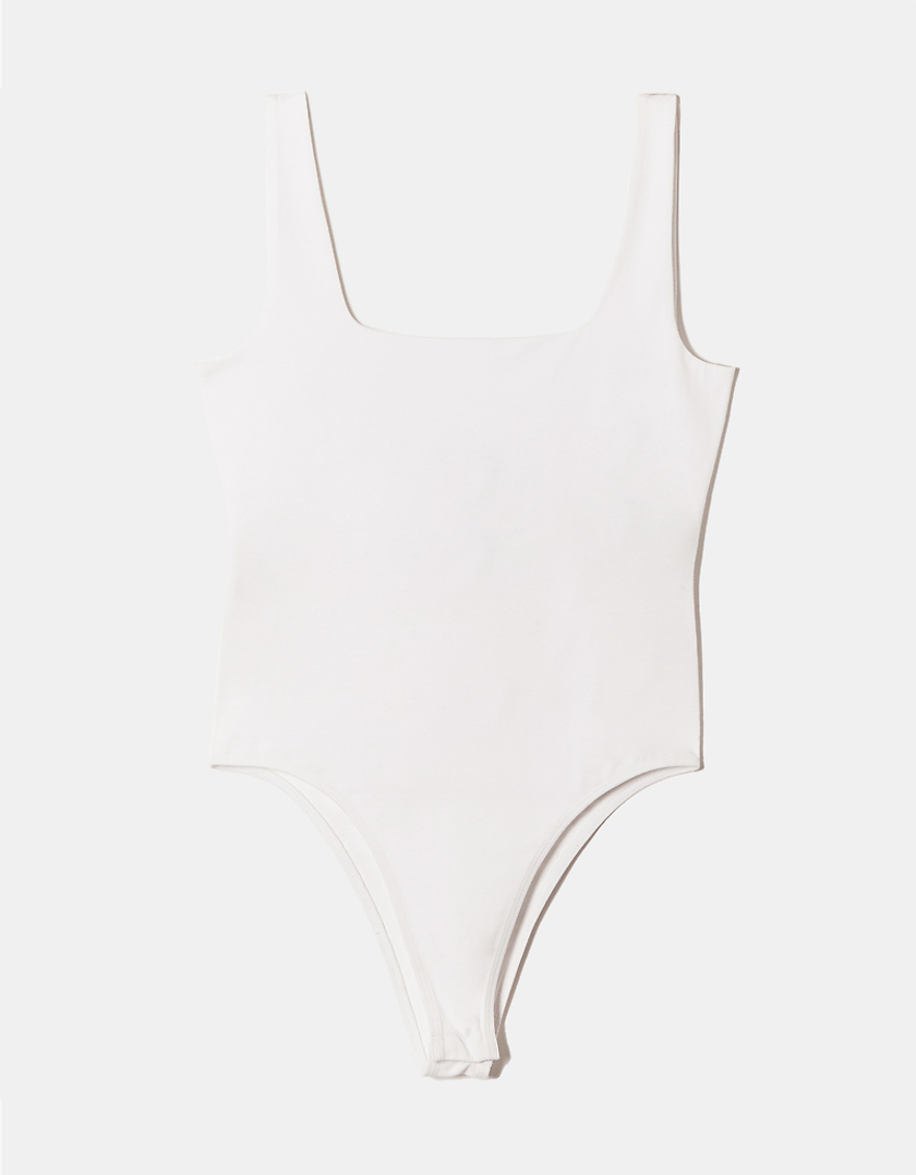 TALLY WEiJL, White Basic Bodysuit for Women