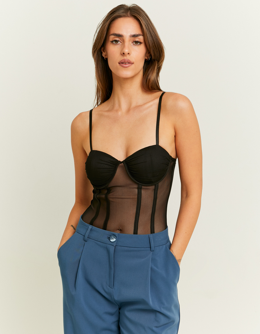 TALLY WEiJL, Schwarzer Korsett-Style-Body for Women