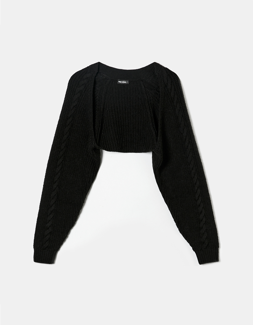 TALLY WEiJL, Cropped Chunky Knit Bolero for Women