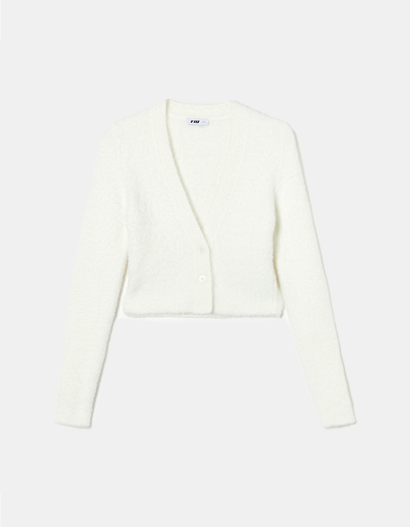 TALLY WEiJL, Cardigan court avec boutons en strass Blanc for Women