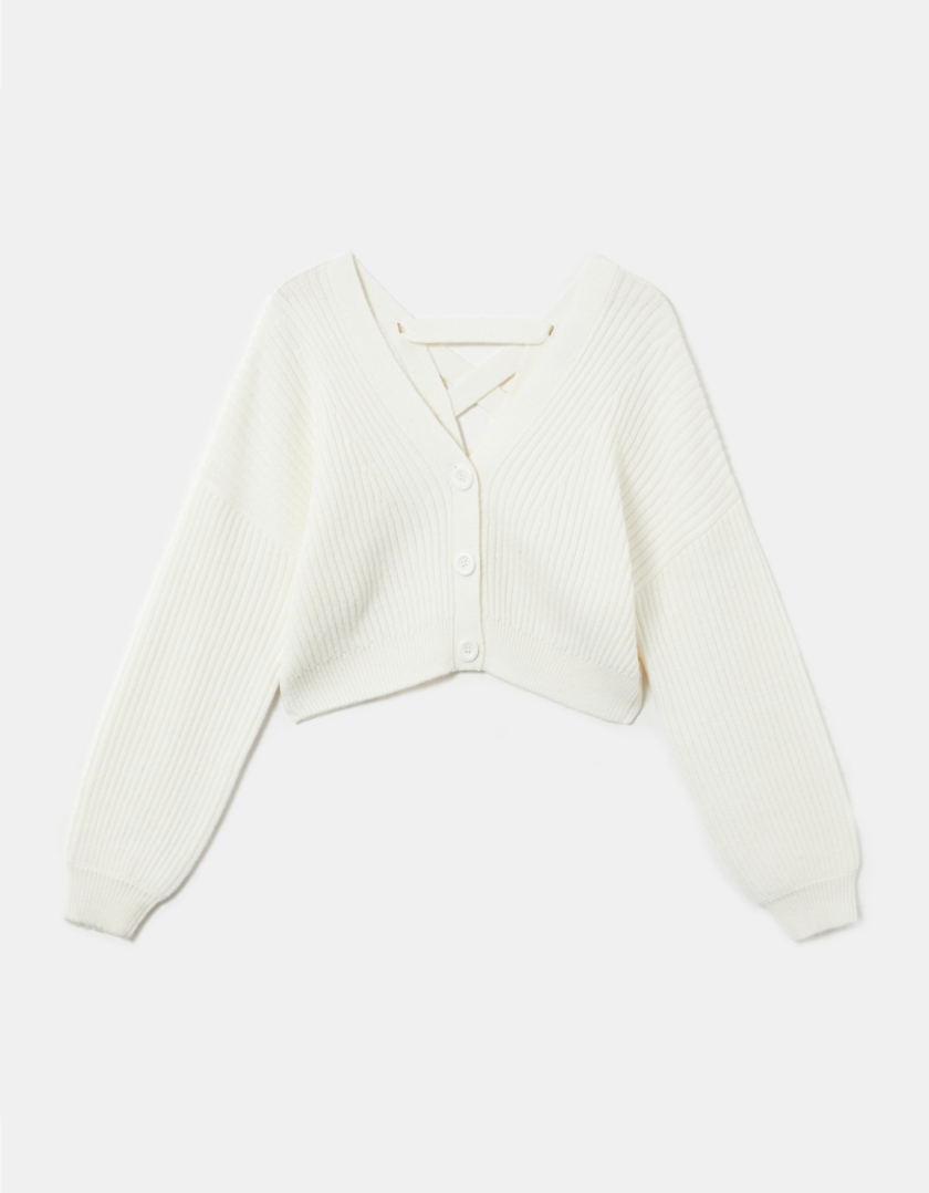 TALLY WEiJL, Cardigan Corto Con Bottoni Bianco  for Women