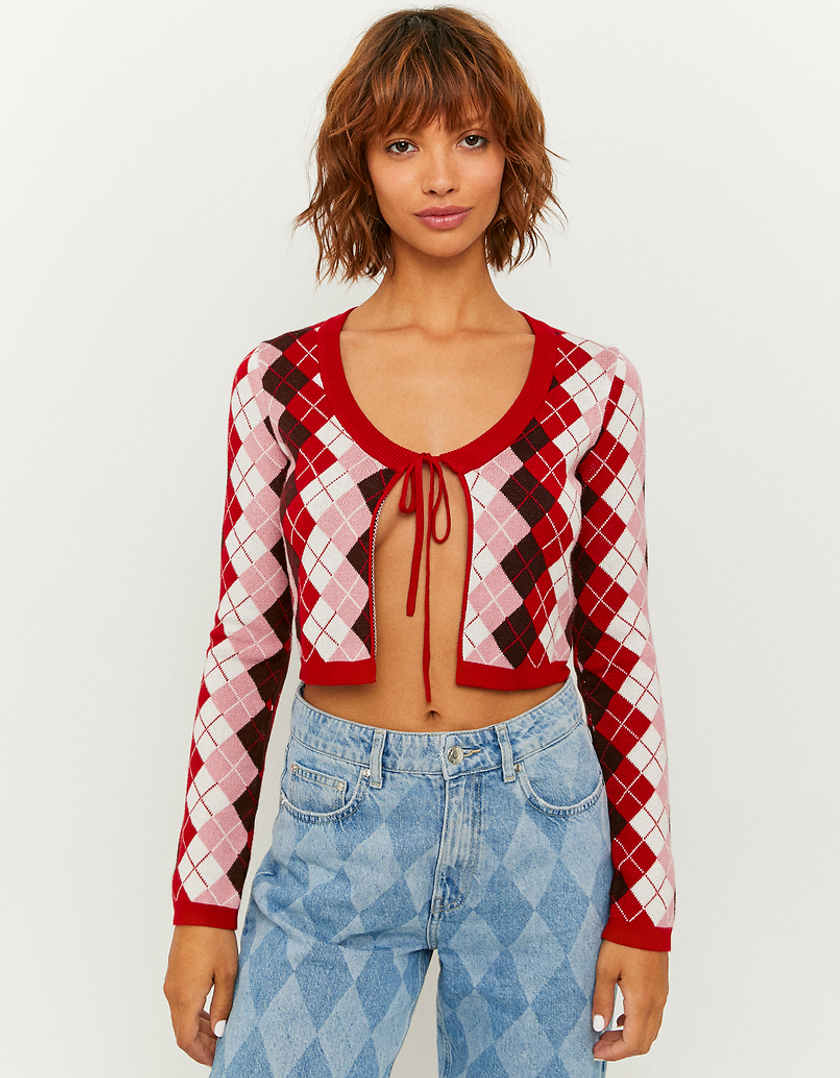 TALLY WEiJL, Cropped  Checked Cardigan for Women