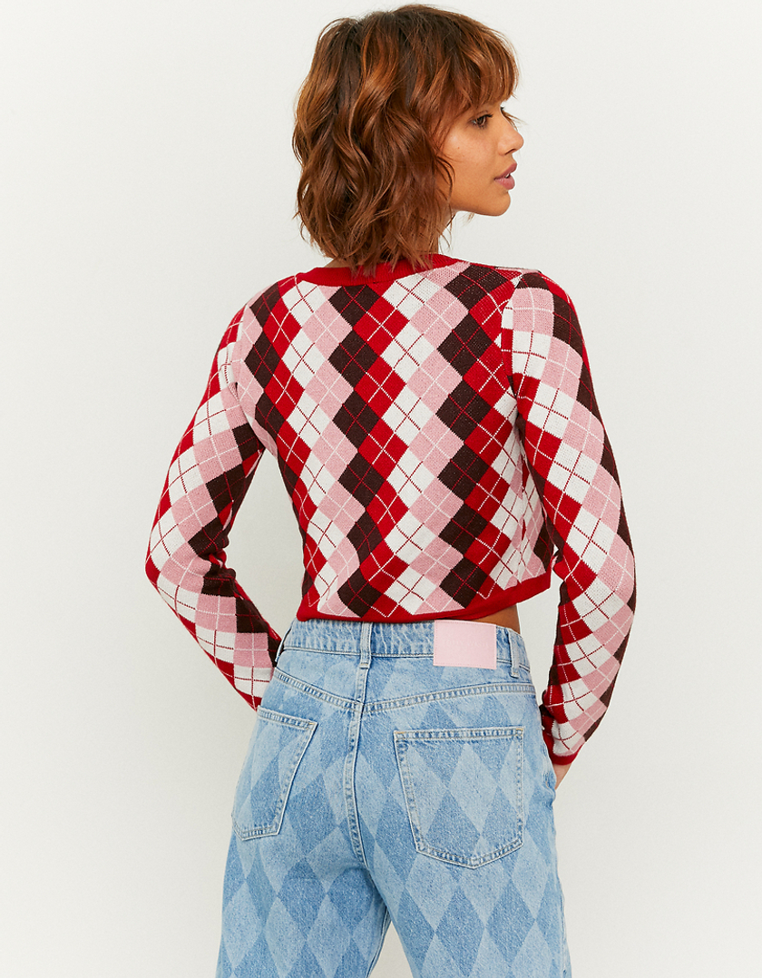 TALLY WEiJL, Cropped  Checked Cardigan for Women