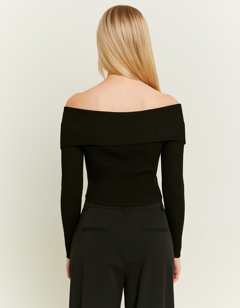 TALLY WEiJL, Black Off Shoulder Cardigan for Women