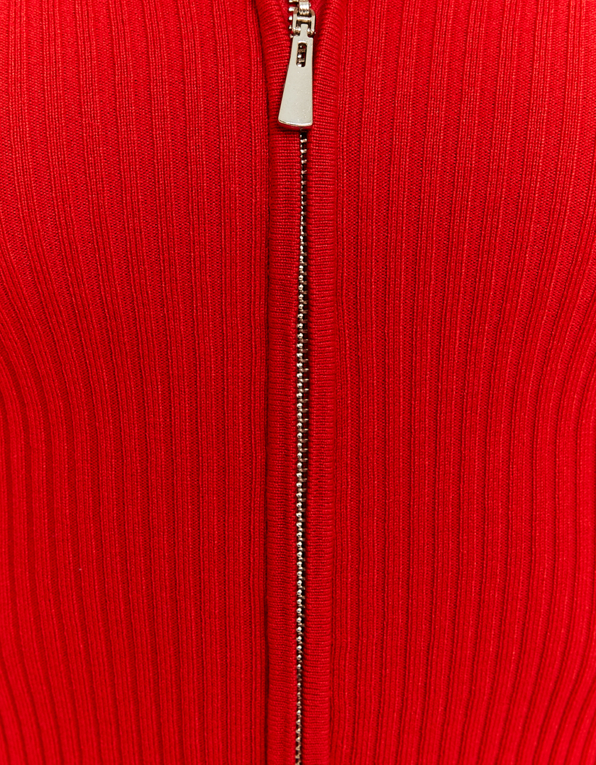 TALLY WEiJL, Cardigan Rouge Épaules Dénudées avec Zip for Women