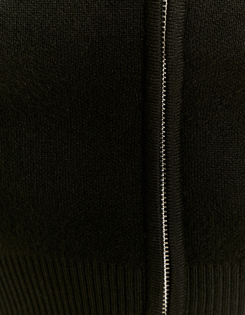 TALLY WEiJL, Cardigan Noir Zippé à Capuche en Maille for Women