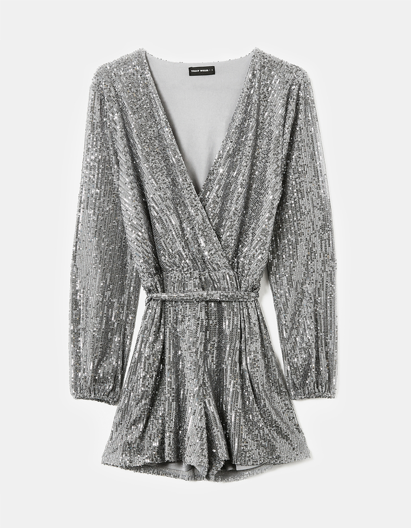 TALLY WEiJL, Sequins Long Sleeves Playsuit for Women