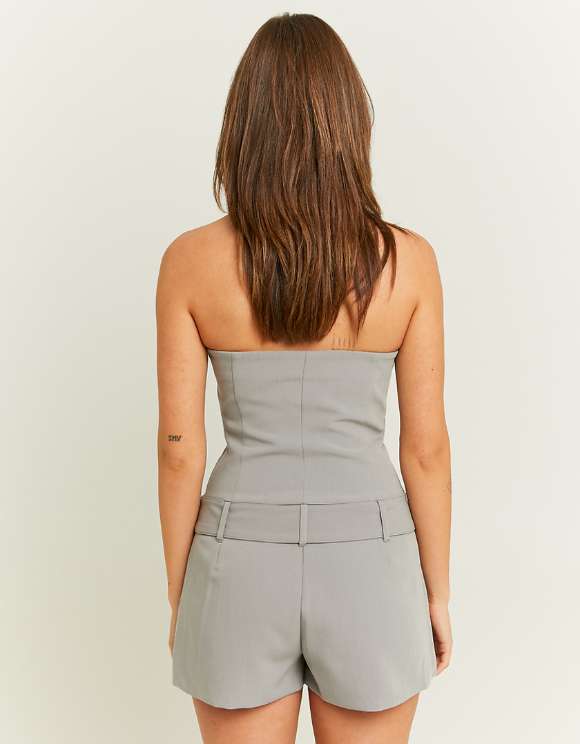 TALLY WEiJL, Grey Jumpsuit Dress with Pleated Skort for Women