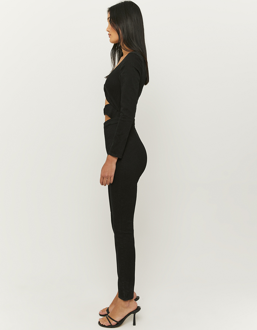 TALLY WEiJL, Black Cut Out Bodycon  Jumpsuit for Women