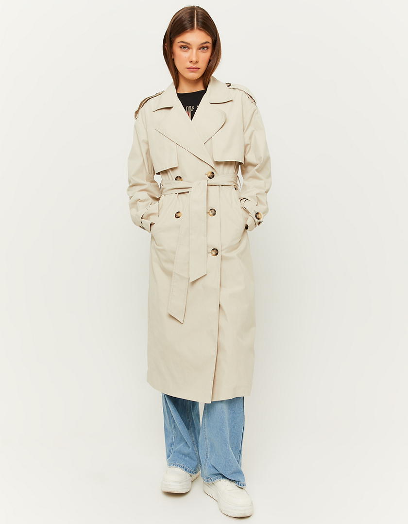 TALLY WEiJL, Beige Long Trenchcoat for Women