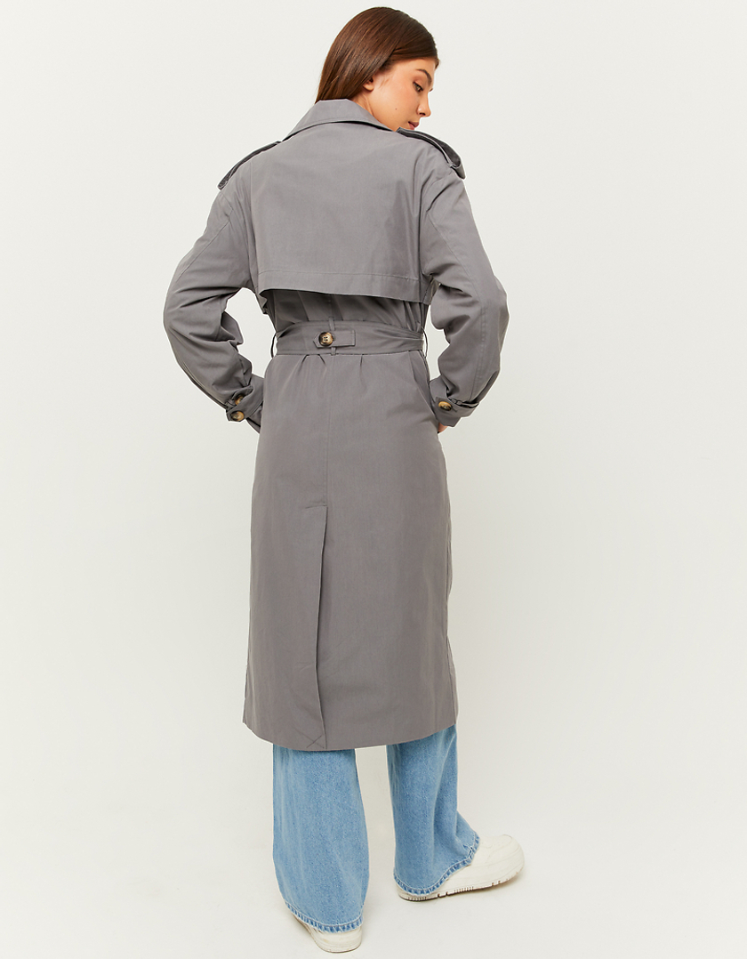 TALLY WEiJL, Grey Long Trenchcoat for Women