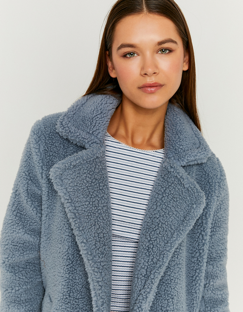 TALLY WEiJL, Manteau Teddy Bleu for Women