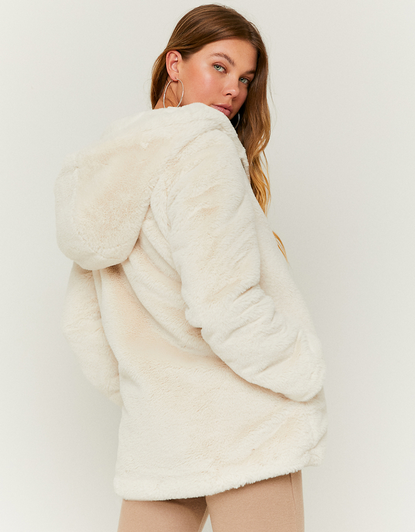 TALLY WEiJL, Faux Fur Hood Coat for Women