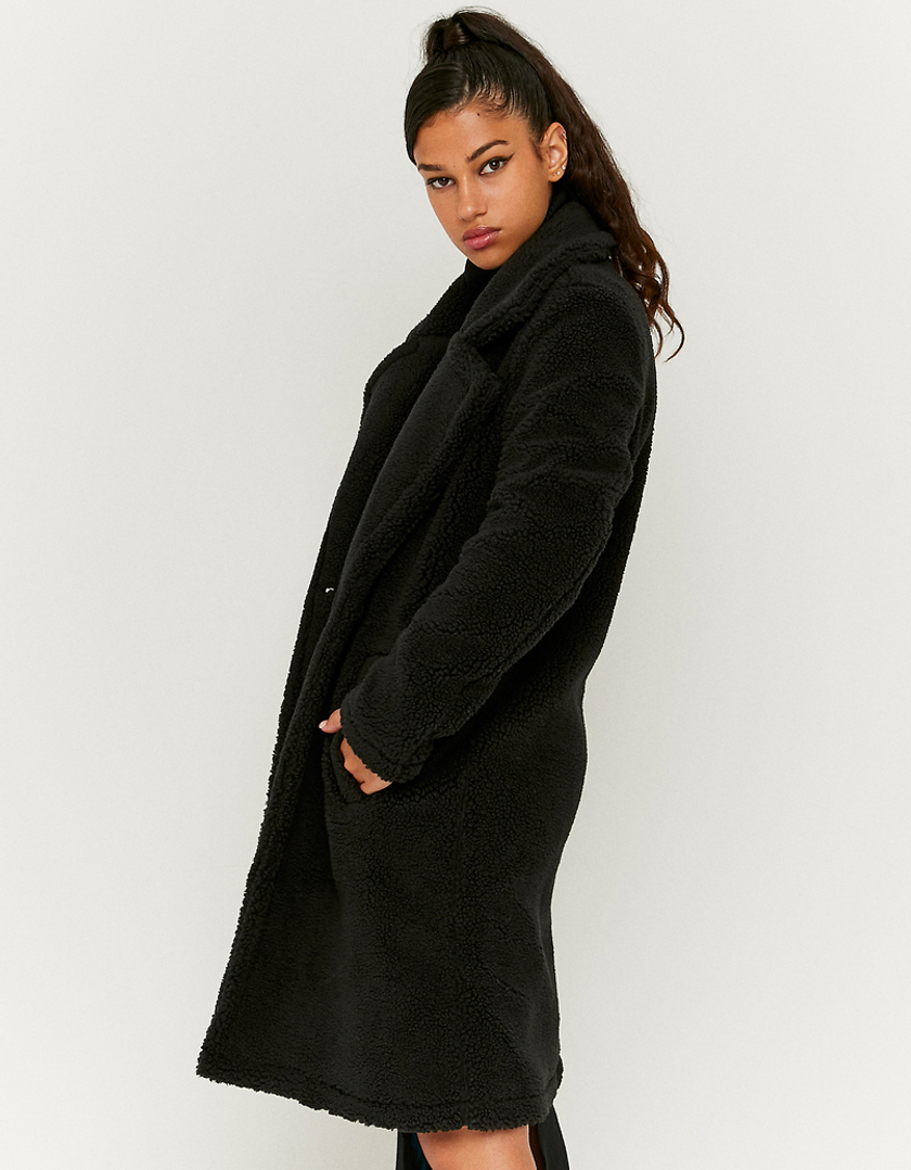 Manteau noir teddy sale