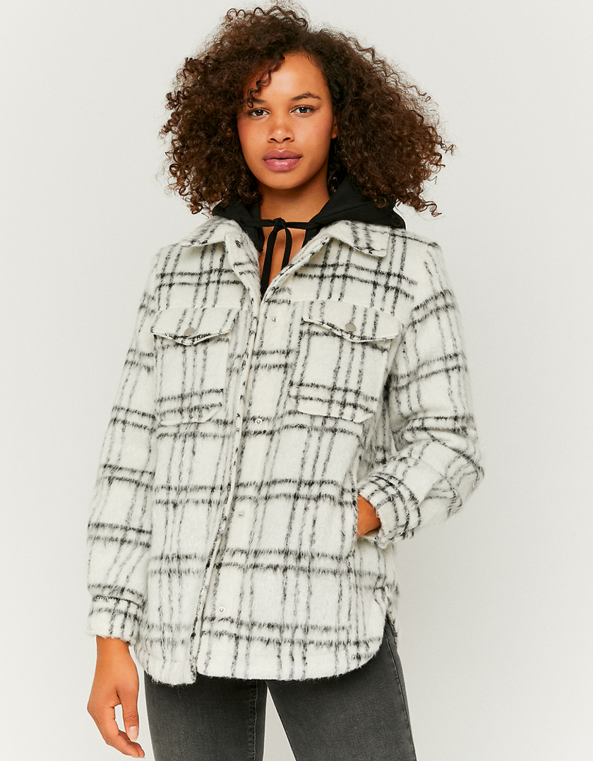 TALLY WEiJL, Karierte Hemdjacke mit Kapuze for Women