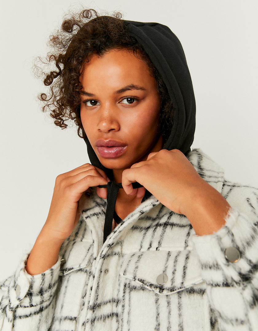 TALLY WEiJL, Karierte Hemdjacke mit Kapuze for Women