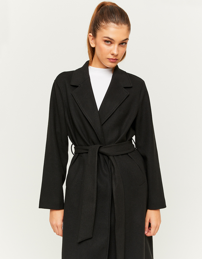 Manteau Noir Avec Ceinture TALLY WEiJL France