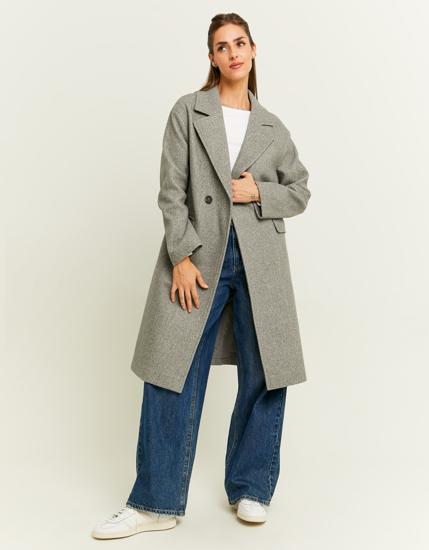 TALLY WEiJL, Manteau Toucher Laine Gris for Women