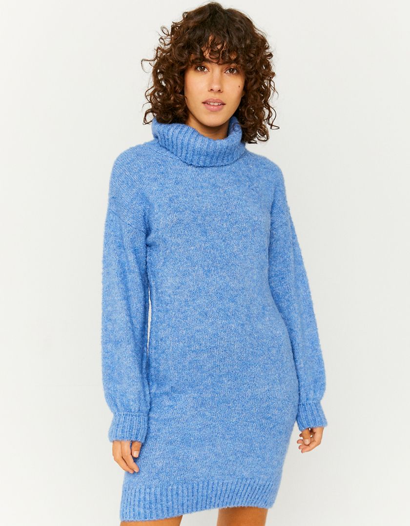 TALLY WEiJL, Robe en Maille Midi Bleue for Women