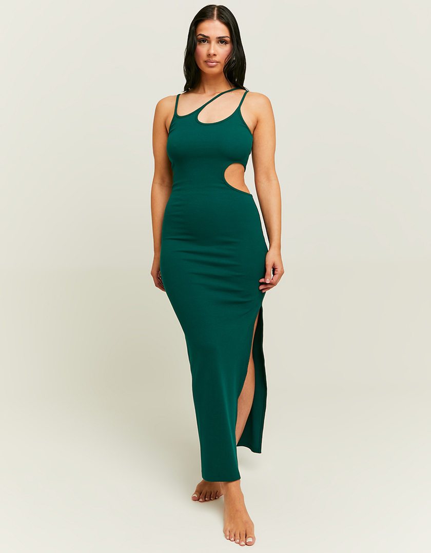 TALLY WEiJL, Cut Out Green Midi Dress for Women