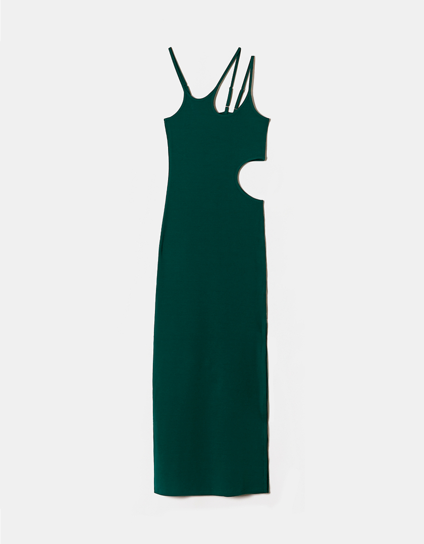 TALLY WEiJL, Cut Out Green Midi Dress for Women