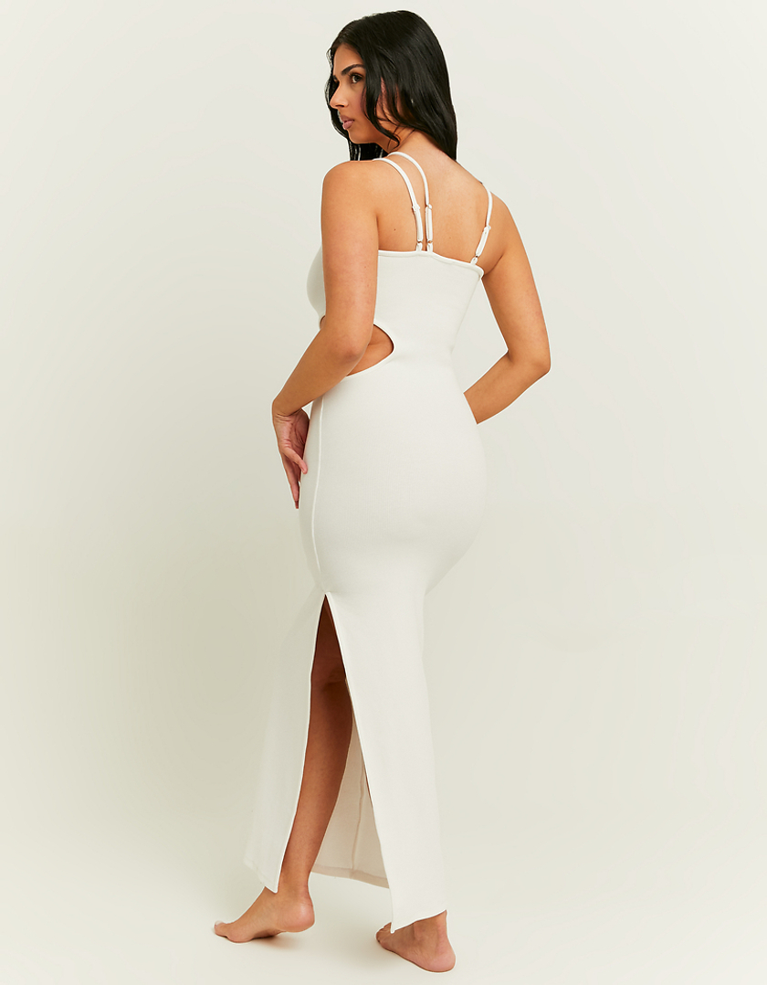 TALLY WEiJL, Robe Midi Blanche avec Découpe for Women