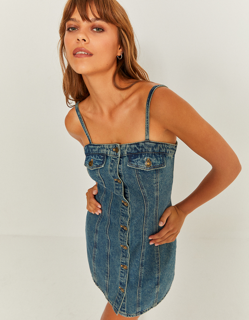 TALLY WEiJL, Fitted Denim Mini Dress for Women