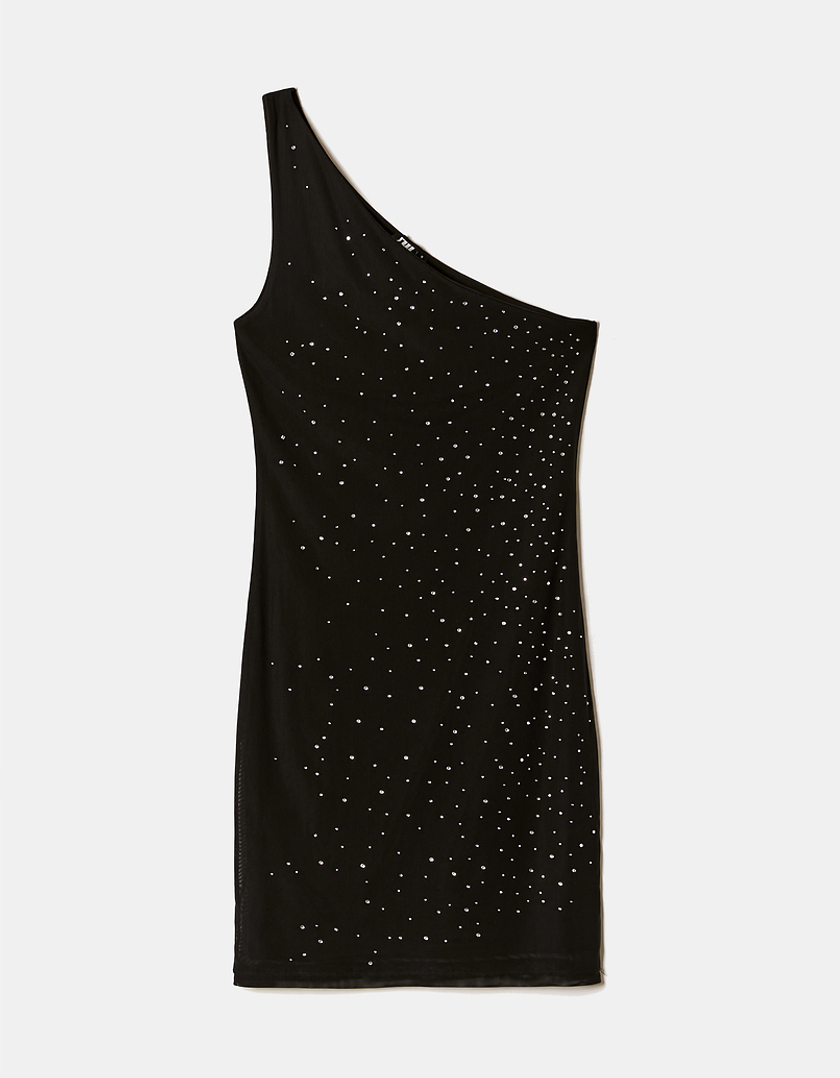 TALLY WEiJL, Black Mini Dress with Strass for Women