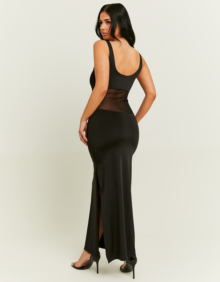 TALLY WEiJL, Robe Long Noire en Mesh for Women